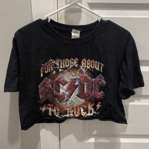 Vintage AC/DC cropped tee